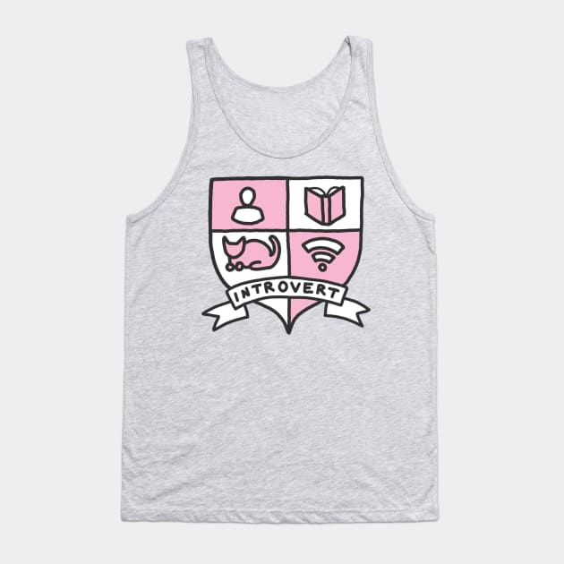 Introvert cat lady netflix wifi books fandom reading awkward print Tank Top by bigkidult